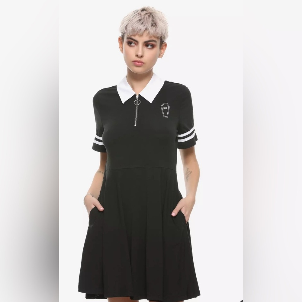 Hot Topic Dead Inside Varsity Dress
